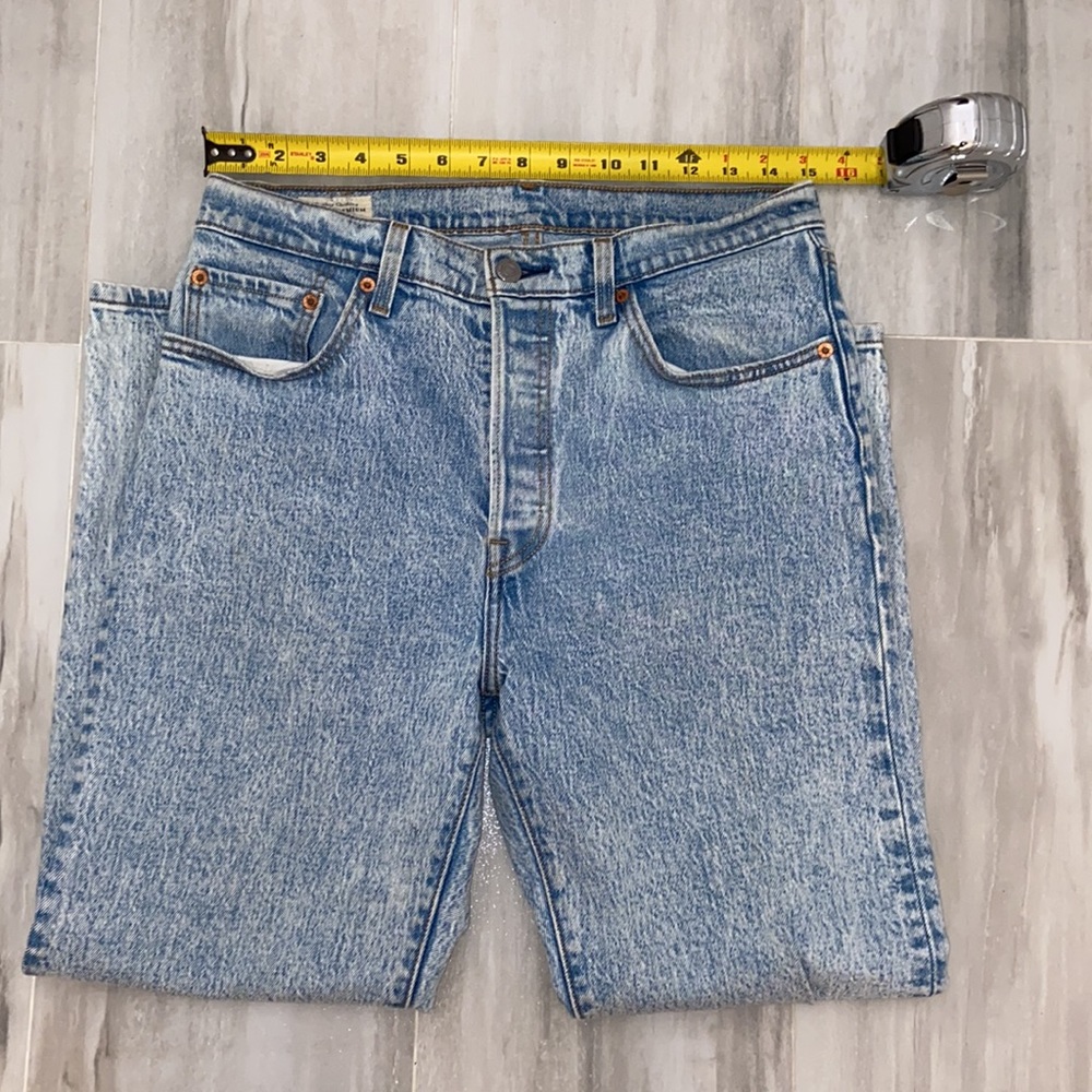 Levi’s Premium 501 Acid Wash Crop, Big E (2018), 29x26, EUC, $129 MSRP - Picture 5 of 14